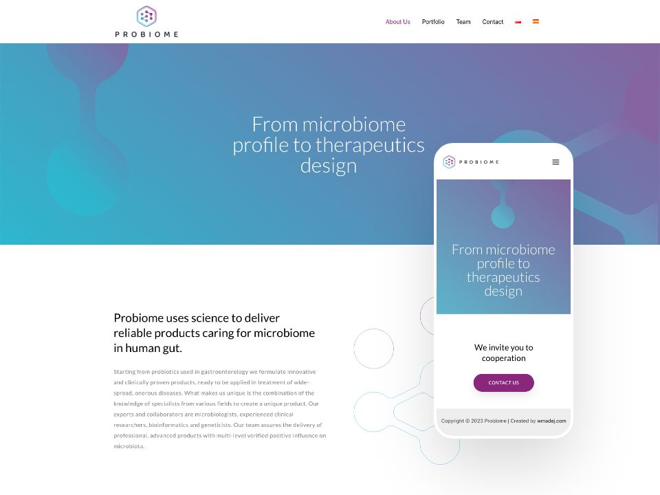 Probiome - Product website